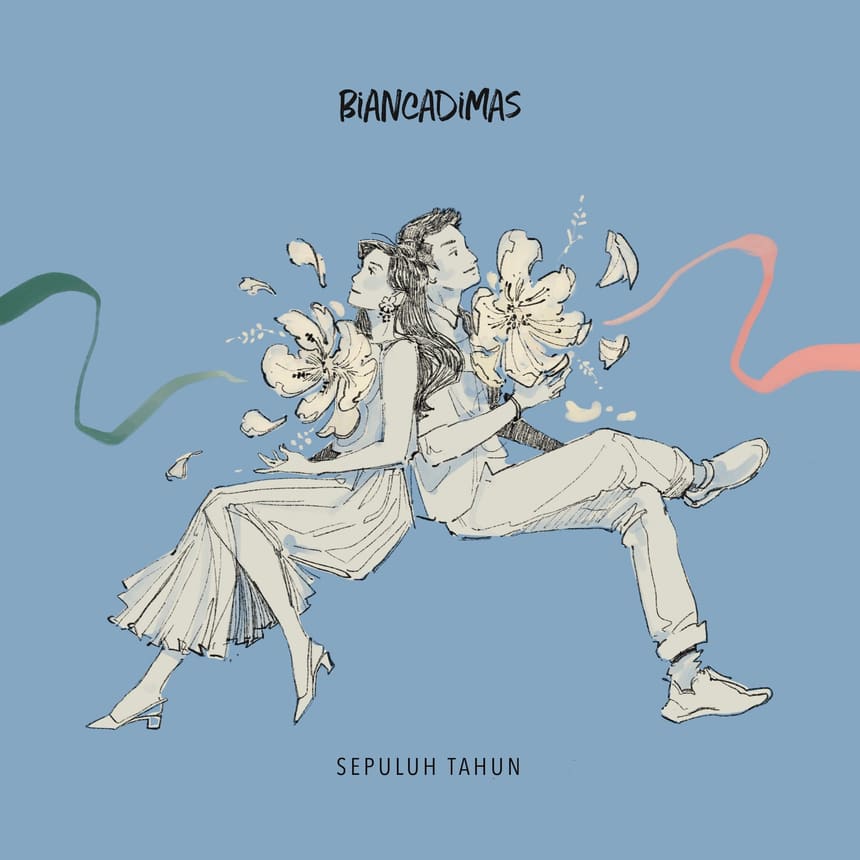 Artwork single “Sepuluh Tahun” oleh Audy Widhianingtyas